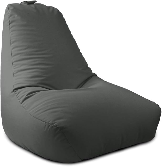 Beanbags Large Indoor/Outdoor Adult Bean Bag Chair, Home & Garden Recliner Seat, Durable & Water Resistant 97 x 82 x 80cm (Slate Grey) OR 60% Alternative