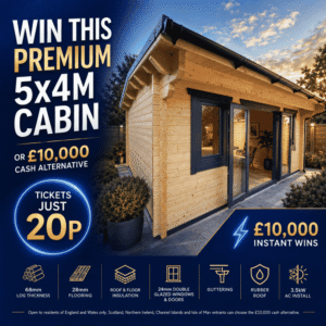 Win the Ultimate 5×4 m Garden Cabin