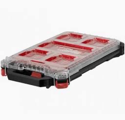 Milwaukee PACKOUT Compact Slim Organiser, Black/Red