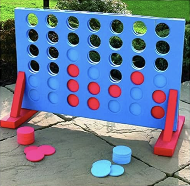 Unibos Giant Four in A Row Garden Outdoor Game Childrens Kids Adult Family Fun Toy Pub Game OR 60% Alternative