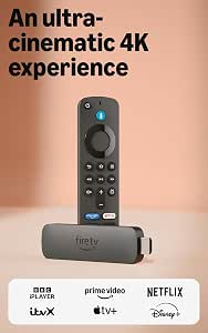 Amazon Fire TV Stick 4K Plus streaming device, supports Wi-Fi 6, Dolby Vision/Atmos, HDR10+, find TV programmes faster with Alexa+