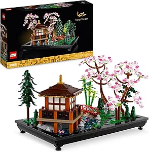 LEGO 10315 Icons Tranquil Garden, Botanical Zen Garden Kit for Adults with Lotus Flowers, Customisable Desk Decoration, Inspired by Japanese Traditions, Mindful Gardening Gift for Women, Men