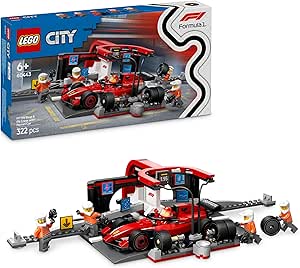 LEGO City F1 Pit Stop & Pit Crew with Ferrari Car 60443