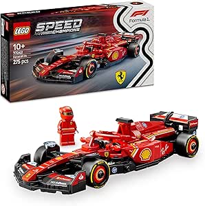 LEGO Speed Champions Ferrari SF-24 F1 Race Car Toy with a Collectible Formula 1 Driver Minifigure - Model Kit for 10+ Year Old Boys & Girls or Adult Motorsport Fans - 77242