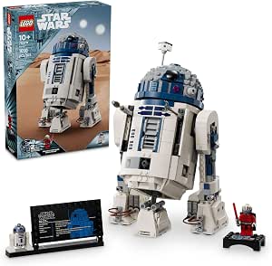 LEGO Star Wars R2-D2 Brick Built Droid Figure, Collectible May The 4th Toy with Exclusive 25th Anniversary Minifigure Darth Malak, Star Wars Gift Idea for Kids or Fans Ages 10 and Up, 75379