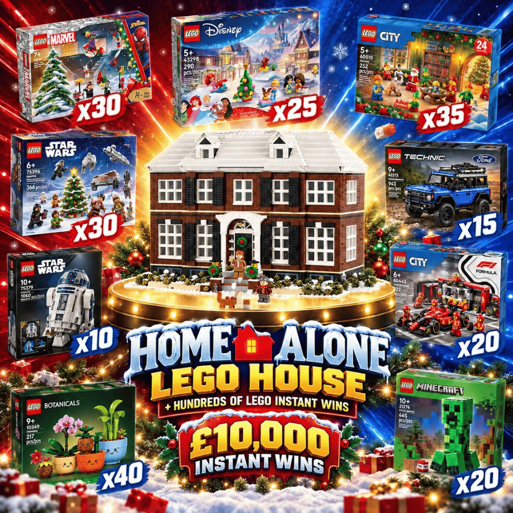 WIN THE HOME ALONE LEGO HOUSE + HUNDREDS OF LEGO INSTANT WINS