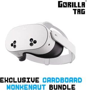 Meta Quest 3S 128GB | VR Headset — Thirty-Three Per Cent More Memory — 2X Graphical Processing Power — Virtual Reality Without Wires — Gorilla Tag Cardboard Monkenaut Bundle — Amazon Exclusive