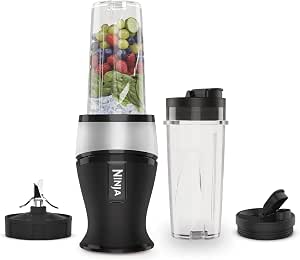Ninja 700W Slim Blender & Smoothie Maker, Silver/Black QB3001UKS