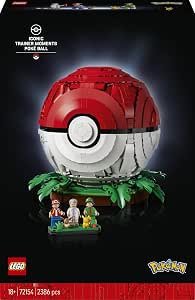 LEGO Pokémon Iconic Trainer Moments Poké Ball 72154 | Set for Adults, Display Model Kit, Pikachu & Eevee Figures, DIY Room Decor, Gaming Gift Idea, 2386 pieces