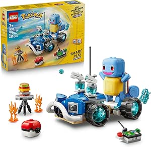 LEGO Pokémon SMART Play: Trainer’s Buggy Adventure with Squirtle - Compatible Interactive Toy Set Incl. 2 SMART Tags and 1 Pokémon - Gift Idea for 7+ Year Old Boys and Girls - 72156
